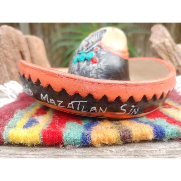 Vintage Restaurant El Cid Handcrafted Clay Pottery Souvenir Ashtray - Picture 5 of 16